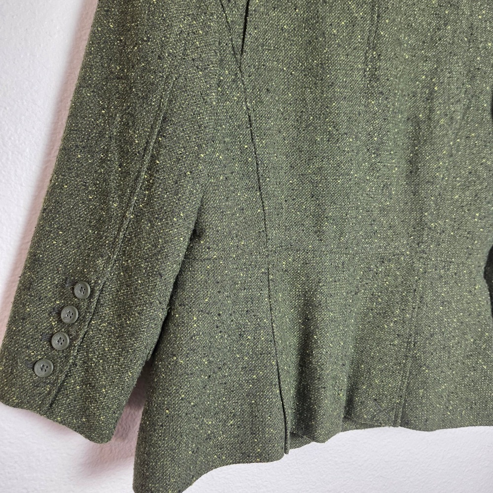 Daisy Fuentes Wool Tweed Blazer 3/4 Sleeve Tailored Workwear Classic Womens 10 - Picture 5 of 8